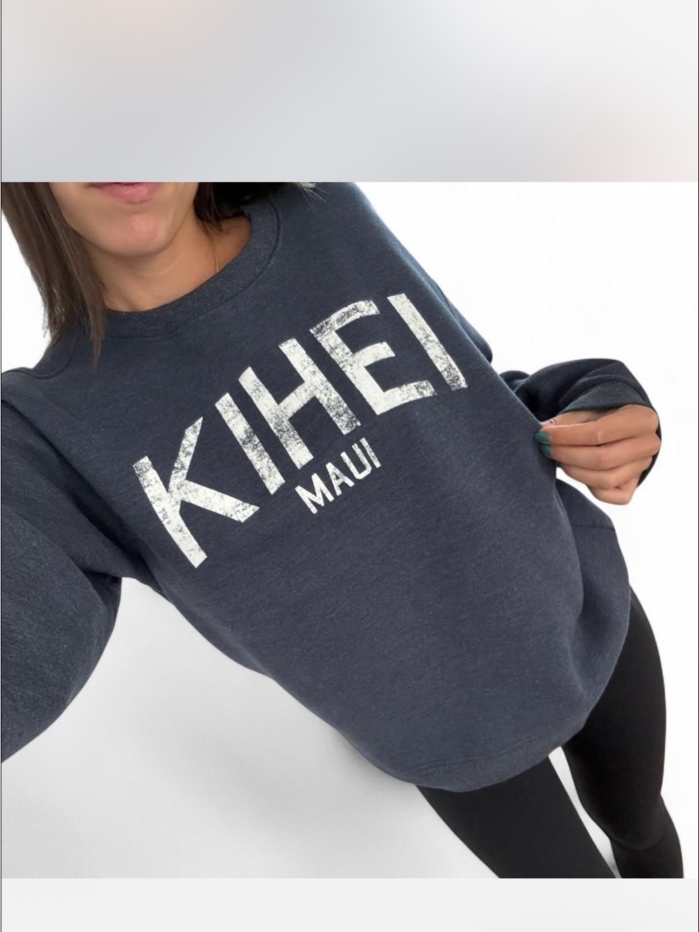 KIHEI Maui Navy Graphic Sweatshirt
